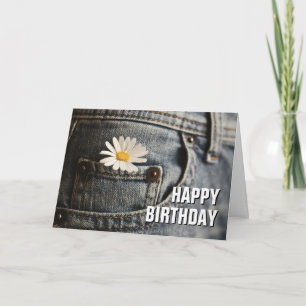 Carte Joyeux anniversaire   Maisy en poche Jeans