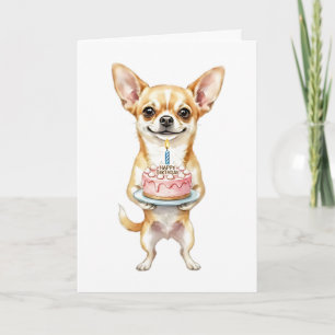 Carte Joyeux Anniversaire Maman Chihuahua Chien Mignon T