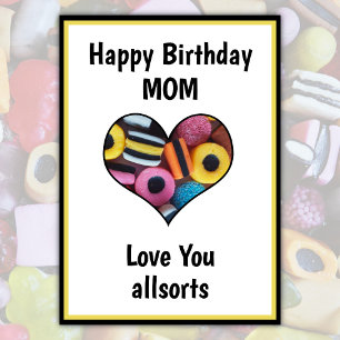 Carte Joyeux Anniversaire Maman Fun Custom Licorice Alls