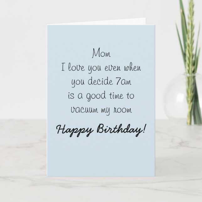 Carte Joyeux anniversaire Maman Mère Humour Drôle (Devant)