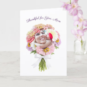 Carte Joyeux Anniversaire Maman Photo Bouquet Floral Chr
