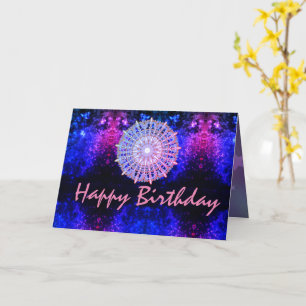 Carte Joyeux Anniversaire Mandala Cosmic Galaxy