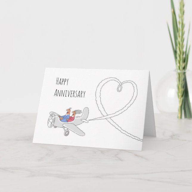 Carte Joyeux anniversaire Mariage Coeur Marié Couple (Devant)