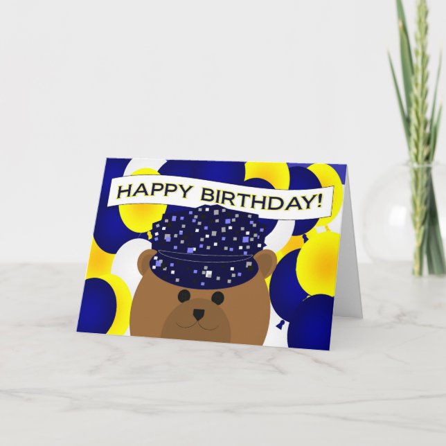 Carte Joyeux anniversaire Marine en service actif! (Devant)