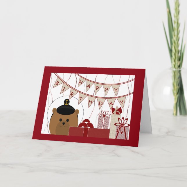 Carte Joyeux anniversaire, Marine Sailor! (Devant)