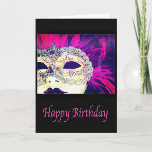 Carte Joyeux Anniversaire Masque De Femme De Venise Cart