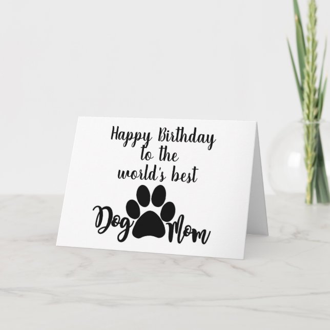 CARTE JOYEUX ANNIVERSAIRE ***MEILLEUR CHIEN DE MÈRE JAMA (Devant)