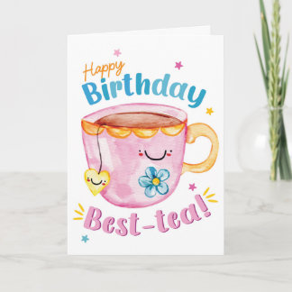 Carte Joyeux Anniversaire Meilleur-Thé – Tasse à Thé ave