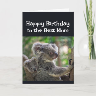 Carte Joyeux Anniversaire Meilleure Mère Ourson Koala Mi