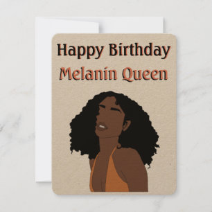 Carte "Joyeux Anniversaire Melanin Queen"