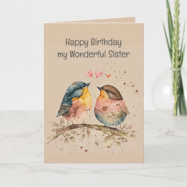Carte Joyeux Anniversaire Merveilleuse Soeur Merci Dieu  (Devant)