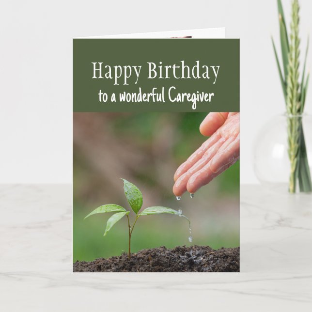 Carte Joyeux anniversaire Merveilleux aidant professionn (Devant)