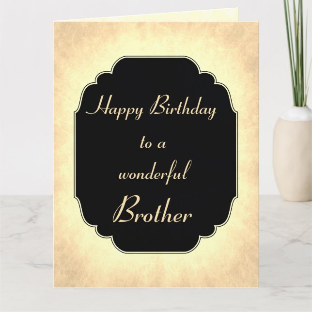 Carte Joyeux anniversaire merveilleux Frère Salutation (Devant)