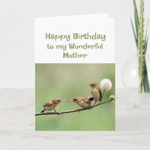 Carte Joyeux Anniversaire Merveilleux Maman Fun Birds