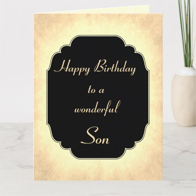 Carte Joyeux anniversaire merveilleux Son Salutation (Devant)