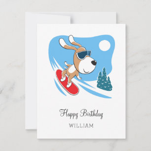 Carte Joyeux Anniversaire mignon Chien Chiot Chien Puppy