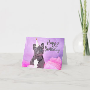 Carte Joyeux Anniversaire mignon Funny French Bulldog