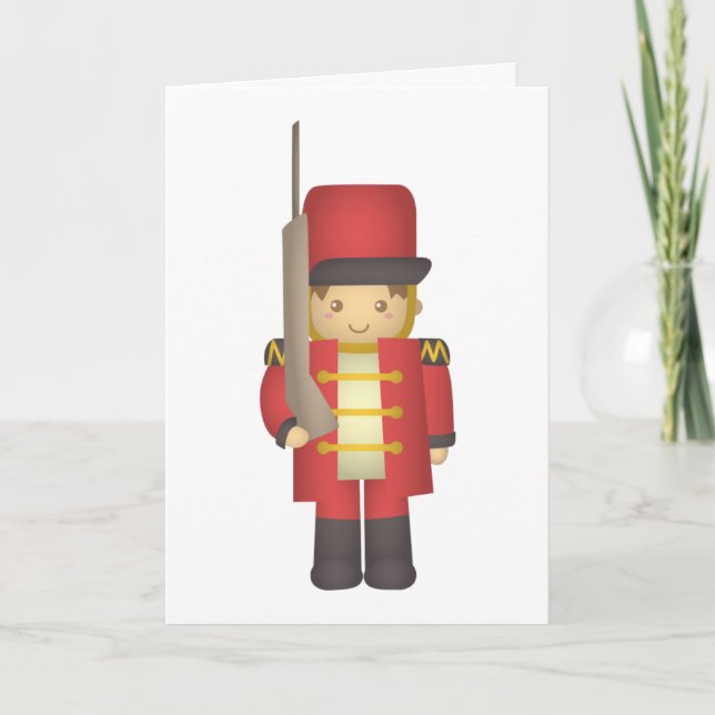 Carte Joyeux anniversaire, mignon petit soldat (Devant)