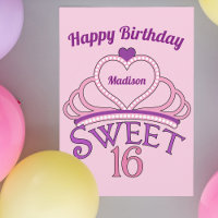 Joyeux anniversaire mignon Sweet sixteen personnal