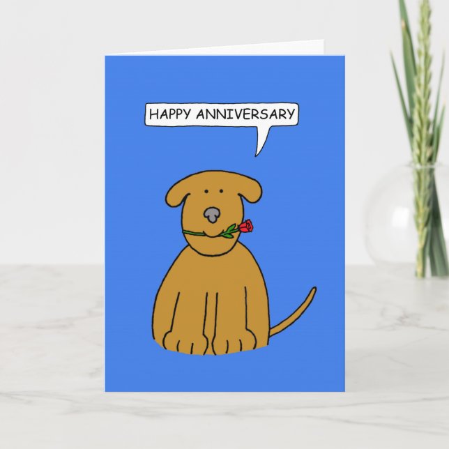 Carte Joyeux Anniversaire Mignonne Cartoon Chiot (Devant)