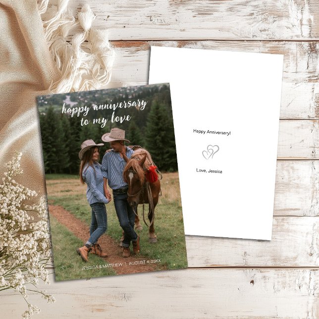 Carte Joyeux Anniversaire moderne à mon amour Scripty Po (Créateur téléchargé)