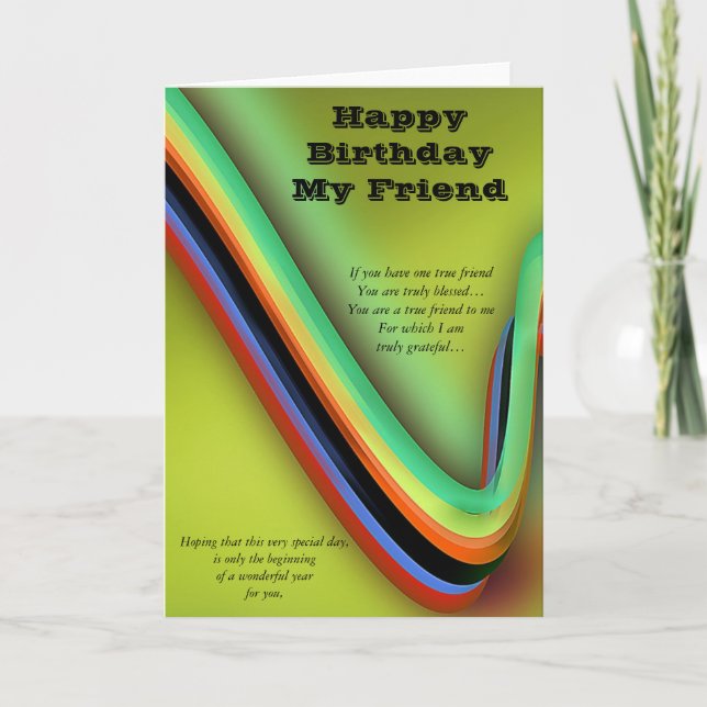 Carte Joyeux anniversaire Mon ami (Devant)