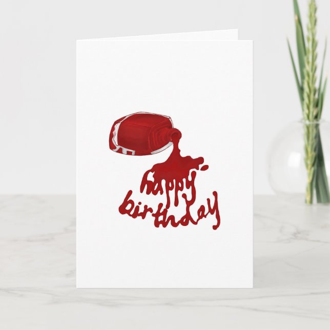 Carte Joyeux Anniversaire - Nail Polonais (Devant)