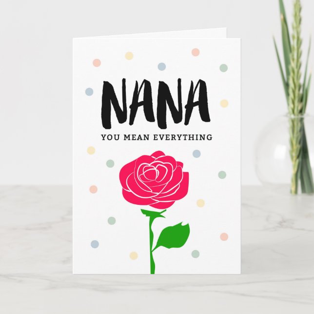 Carte Joyeux anniversaire Nana, vous voulez dire tout (Devant)