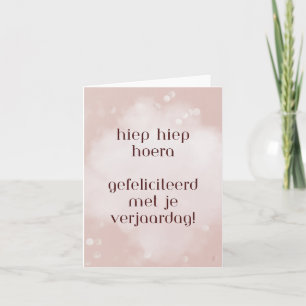 Carte Joyeux anniversaire néerlandais