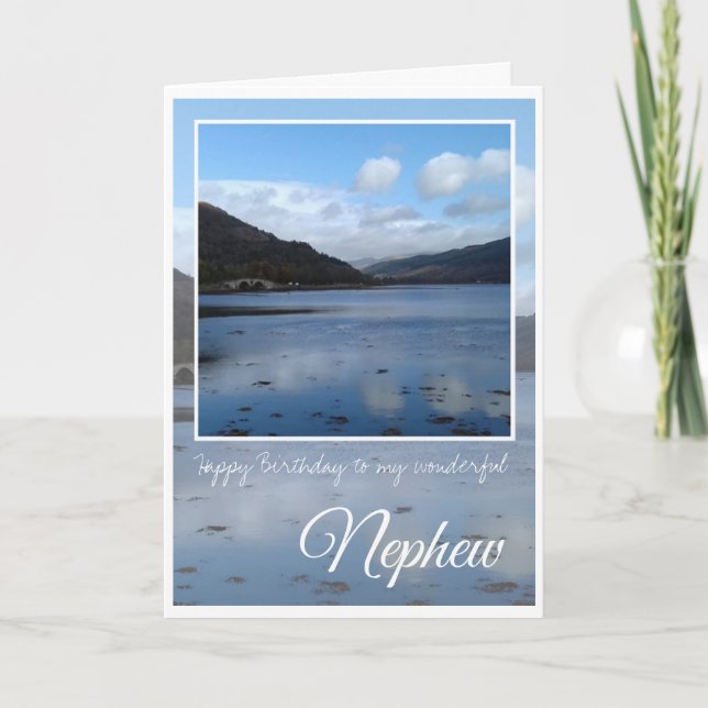 Carte Joyeux anniversaire Nephew , Inveraray, Écosse, (Devant)