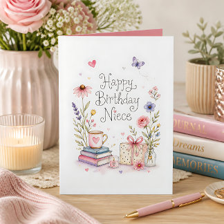 Carte Joyeux Anniversaire Nièce Fantaisiste
