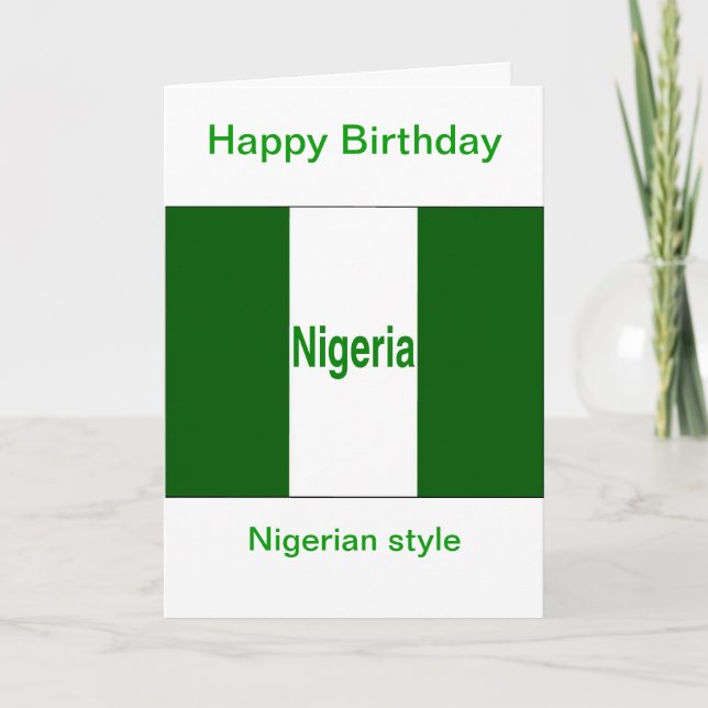 Carte Joyeux anniversaire Nigeria (Devant)