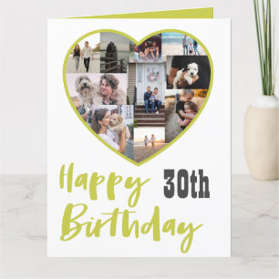 Carte Joyeux Anniversaire N'importe quel âge Multi Colla