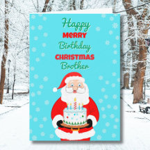 Joyeux Anniversaire Noël Santa Frère