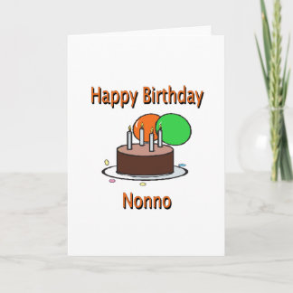 Carte Joyeux Anniversaire Nonno Italien grand-père Anniv