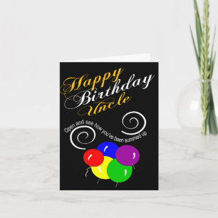 Carte joyeux anniversaire oncle drôle