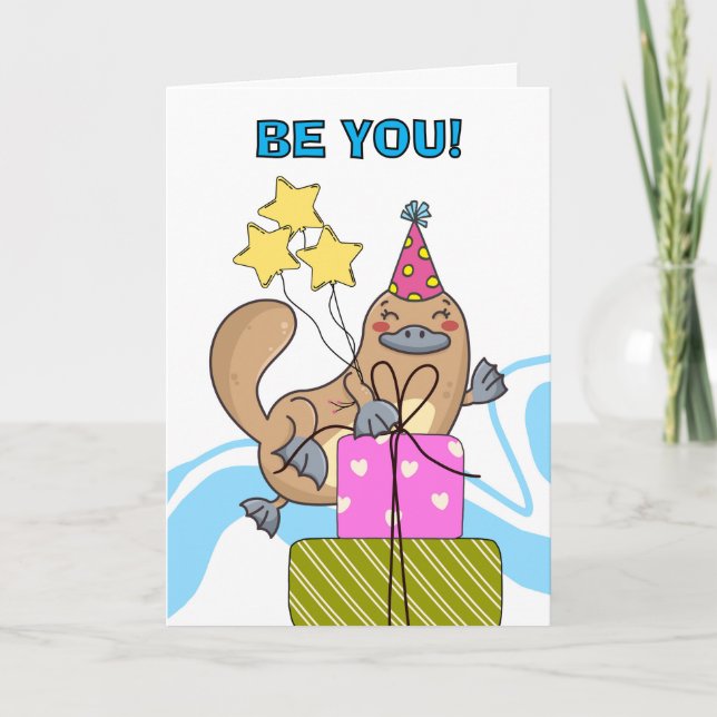 Carte Joyeux Anniversaire Original Ornithorynque Sois To (Devant)