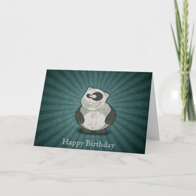 Carte Joyeux Anniversaire Panda (Devant)