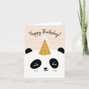 Carte Joyeux anniversaire panda