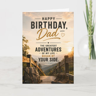 Carte Joyeux Anniversaire Papa Citation Aventure Rustiq