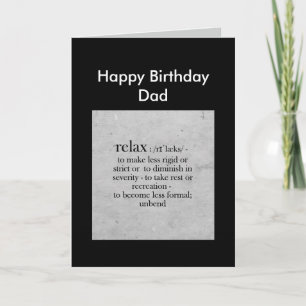 Carte Joyeux anniversaire papa définition de Relax Humou