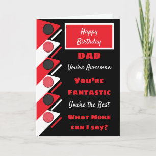 Carte Joyeux Anniversaire Papa, tu es le meilleur rouge 