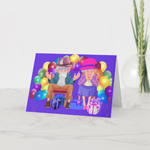 Carte Joyeux Anniversaire Parents âgés