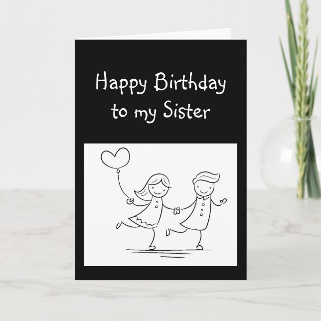 Carte Joyeux anniversaire parler à Soeur Humour thérapeu (Devant)
