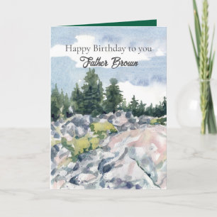 Carte Joyeux Anniversaire Paysage Forestier Montagneux P