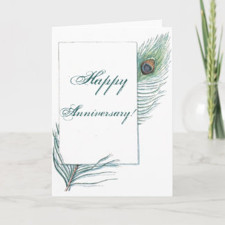 Carte Joyeux Anniversaire Peacock Feather Inspirationnel