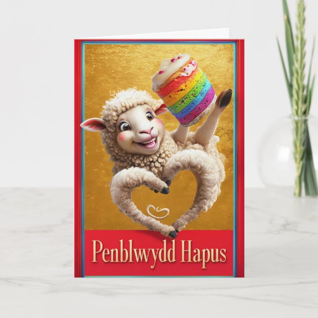 Carte Joyeux Anniversaire Penblwydd Hapus (Devant)