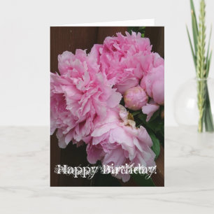 Carte Joyeux anniversaire Peony