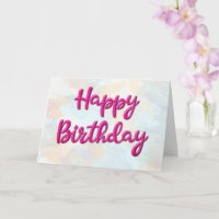 Joyeux anniversaire personnalisable Magenta Serif