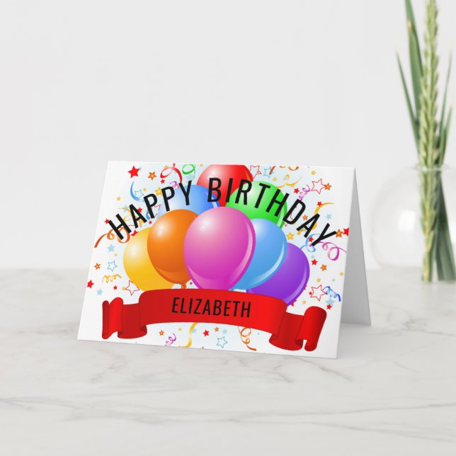 Carte Joyeux anniversaire personnalisé (Devant)